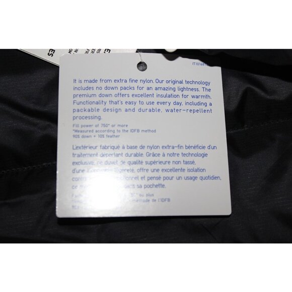 nwt UNIQLO Women's Packable Ultra Light Down Vest in Black (XL, Fits Like L) - Picture 5 of 8